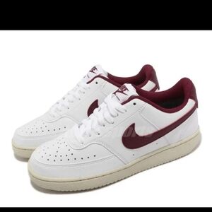 Nike Court Vision Lo White Red Vintage Women Casual Lifestyle DH3158-106 9.5